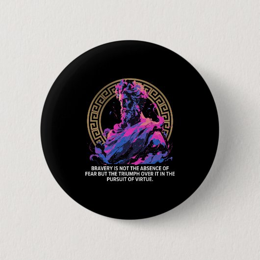 Stoic Philosophy Epic Old Inspiration Griechisch S Button (Vorderseite)