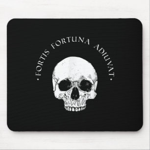 Stoic Philosophy Fortis Fortuna Adiuvat Skull Stoi Mousepad