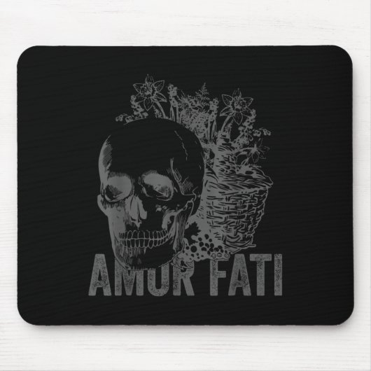 Stoic Philosophy Gray Hellenistic Stoicism Amor Fa Mousepad (Vorne)