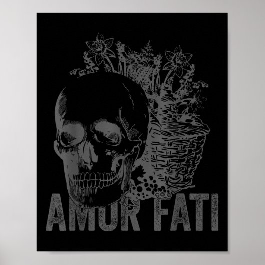 Stoic Philosophy Gray Hellenistic Stoicism Amor Fa Poster (Vorne)