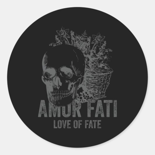 Stoic Philosophy gray with Translation Stoicism Am Runder Aufkleber (Vorderseite)