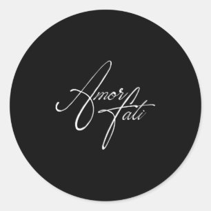 Stoic Philosophy Latin Zitat Amor Fati Liebe Ihre  Runder Aufkleber