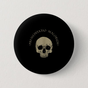 Stoic Philosophy Prämeditatio Malorum Skull Stoici Button