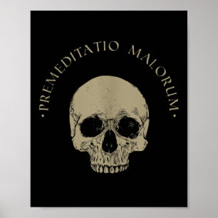 Stoic Philosophy Prämeditatio Malorum Skull Stoici Poster