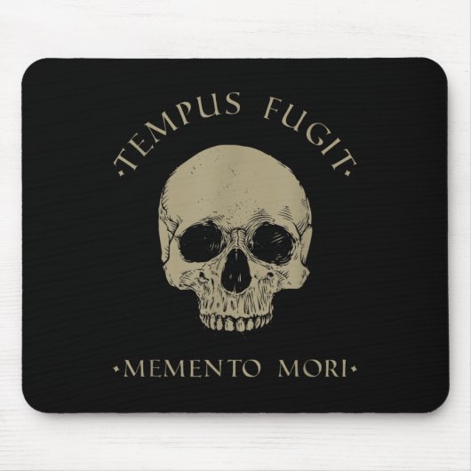 Stoic Philosophy Tempus Fugit Memento Mori Skull S Mousepad (Vorne)