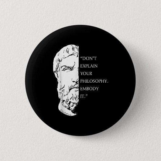 Stoic Philosophy Zitat Design _ Epictetus Weisheit Button (Vorderseite)