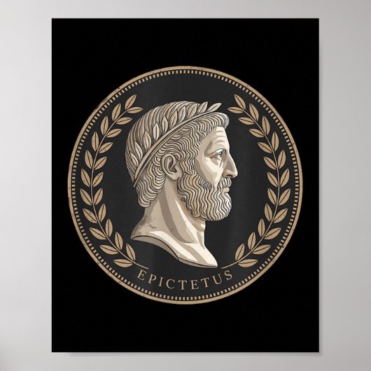 Stoic Roman Epictetus Bust Poster (Vorne)