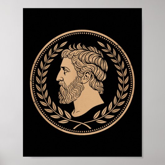 Stoic Roman Epictetus Bust Poster (Vorne)