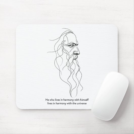 Stoic Sage Philosophie Mindful Quote Modernthinker Mousepad (Mit Mouse)