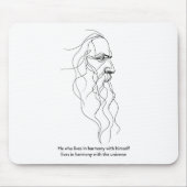 Stoic Sage Philosophie Mindful Quote Modernthinker Mousepad (Vorne)