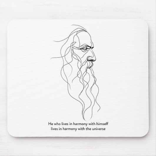 Stoic Sage Philosophie Mindful Quote Modernthinker Mousepad (Vorne)