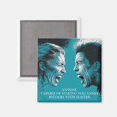 Stoic Wisdom: Emotional Control Quote - Magnet (Vorderseite/Rückseite)