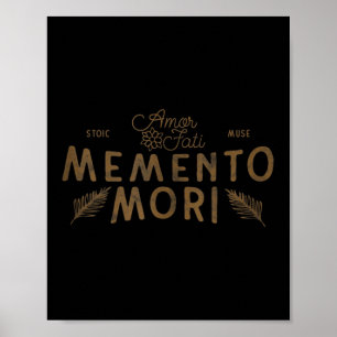 Stoic Zitat _ Amor Fati _ Memento Mori _ Boho Jung Poster