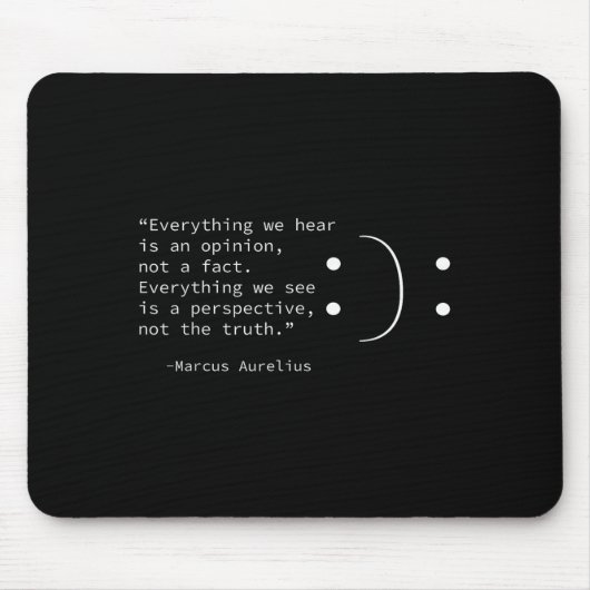 Stoic Zitat von Marcus Aurelius, Stoicismus Philos Mousepad (Vorne)