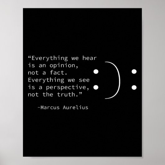 Stoic Zitat von Marcus Aurelius, Stoicismus Philos Poster (Vorne)