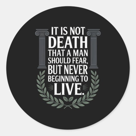 Stoiker Zitat Motivierend Stoikismus Cool Runder Aufkleber (Vorderseite)