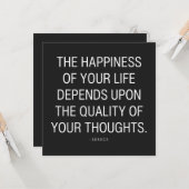 Stoikismus Das Glück Ihres Lebens hängt von Karte (Vorderseite/Rückseite Beispiel)