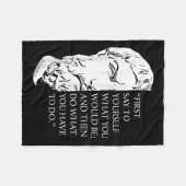 Stoikismus Epictetus Stoic Philosophie Zitat Visua Fleecedecke (Vorderseite (Horizontal))