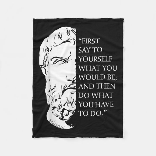 Stoikismus Epictetus Stoic Philosophie Zitat Visua Fleecedecke (Vorderseite)
