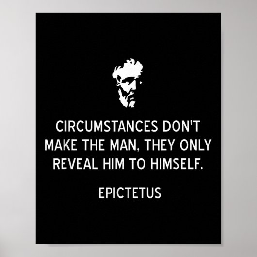Stoische Epictetus-Quote Poster (Vorne)