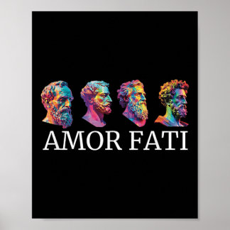 stoische Icons Amor Fati Moderner Stoikismus Griec Poster