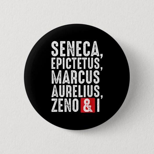 Stoische Philosophen - Zitate der Weisheit für Phi Button (Vorderseite)