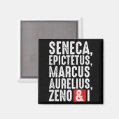 Stoische Philosophen - Zitate der Weisheit für Phi Magnet (Vorderseite/Rückseite)