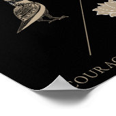 Stoische Tugenden: Mut, Weisheit, Temperanz, Gerec Poster (Ecke)