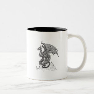 Stoischer Drache Zweifarbige Tasse