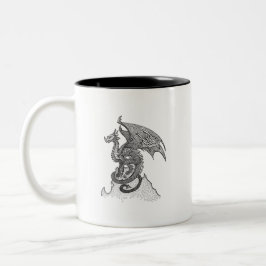 Stoischer Drache Zweifarbige Tasse
