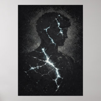 Stoischer Wächter, moderne Matrix-Abstrakte Kunst Poster