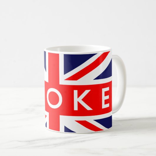 Stoke: Britische Flagge Kaffeetasse (VorderseiteRechts)