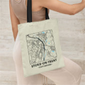 Stoke-on-Trent City Map Tote Bag Tragetasche