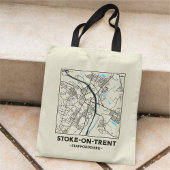 Stoke-on-Trent City Map Tote Bag Tragetasche