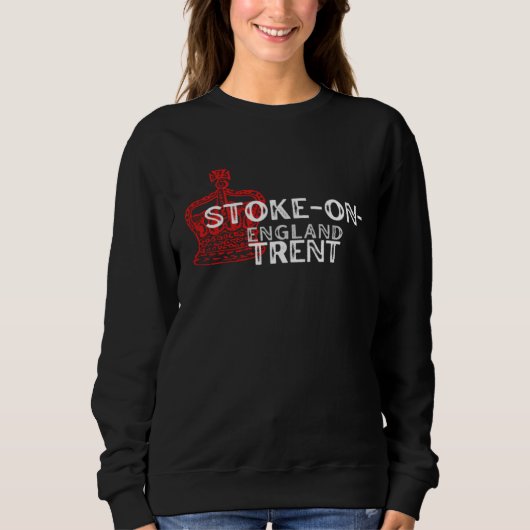 STOKE ON TRENT England Crown Badge Sweatshirt (Vorderseite)