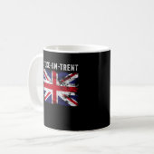 Stoke-On-Trent UK Flag England Souvenir Kaffeetasse (Vorderseite Links)