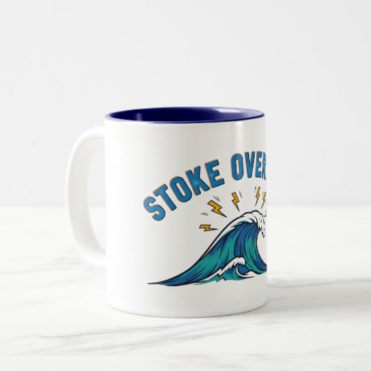 Stoke Overload Wave Zweifarbige Tasse (Vorderseite Links)