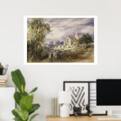 Stoke Poges Church, 1833 (w/c on paper) Poster (Heimbüro)