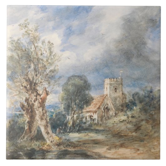 Stoke Poges Church (1834) John Constable Fliese (Vorderseite)