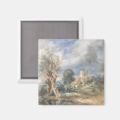 Stoke Poges Church (1834) John Constable Magnet (Vorderseite/Rückseite)
