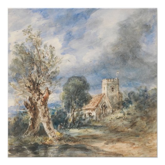 Stoke Poges Church (1834) John Constable Poster (Vorderseite)
