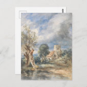 Stoke Poges Church (1834) John Constable Postkarte (Vorne/Hinten)