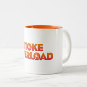 Stoke-Überlast-Flammen Zweifarbige Tasse (VorderseiteRechts)