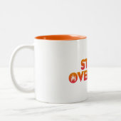 Stoke-Überlast-Flammen Zweifarbige Tasse (Links)