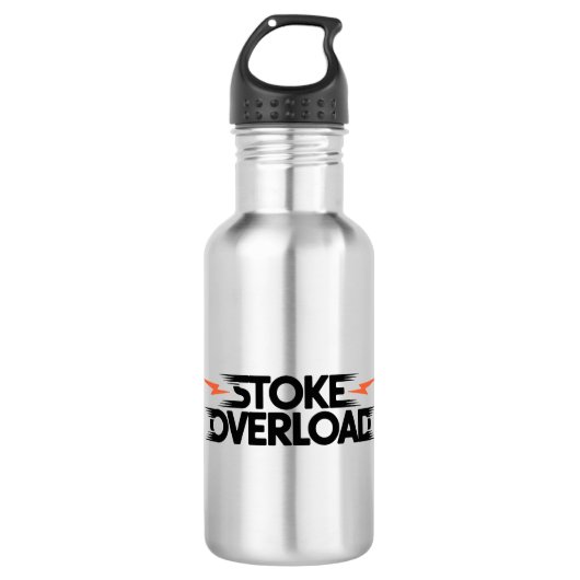 Stoke-Überlastung-Blitz Edelstahlflasche (Vorderseite)