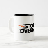 Stoke-Überlastung-Blitz Zweifarbige Tasse (Vorderseite Links)