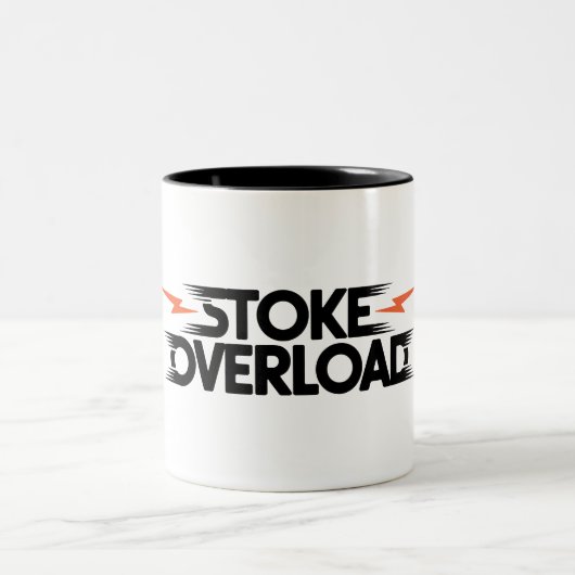 Stoke-Überlastung-Blitz Zweifarbige Tasse (Mittel)