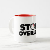 Stoke-Überlastungsmesser Zweifarbige Tasse (Vorderseite Links)