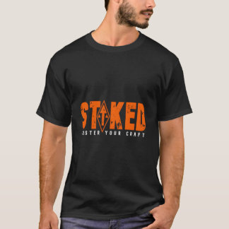Stoked Orange White T-Shirt