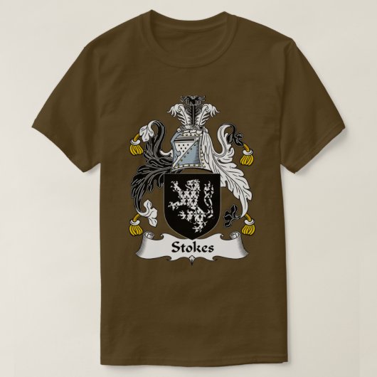 Stokes Coat of Arms Family Crest  T-Shirt (Design vorne)